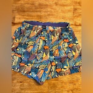 Patagonia Women’s Baggies Size S Colorful Patterned Athletic Shorts